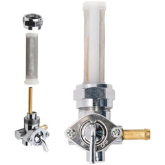 VORIPO petcock valve with 22mm right outlet for Harley, reliable fuel control