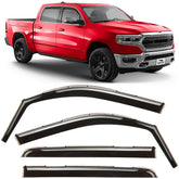 Voron Glass in-channel rain guard front left for Dodge RAM 1500 enhances airflow and comfort