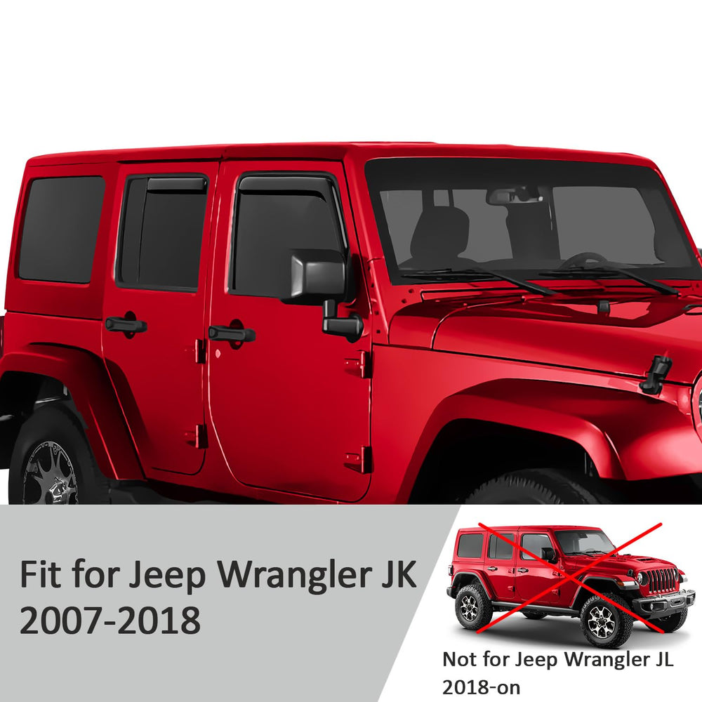 Voron Glass in-channel rain guard side profile demonstrates full-length window coverage.