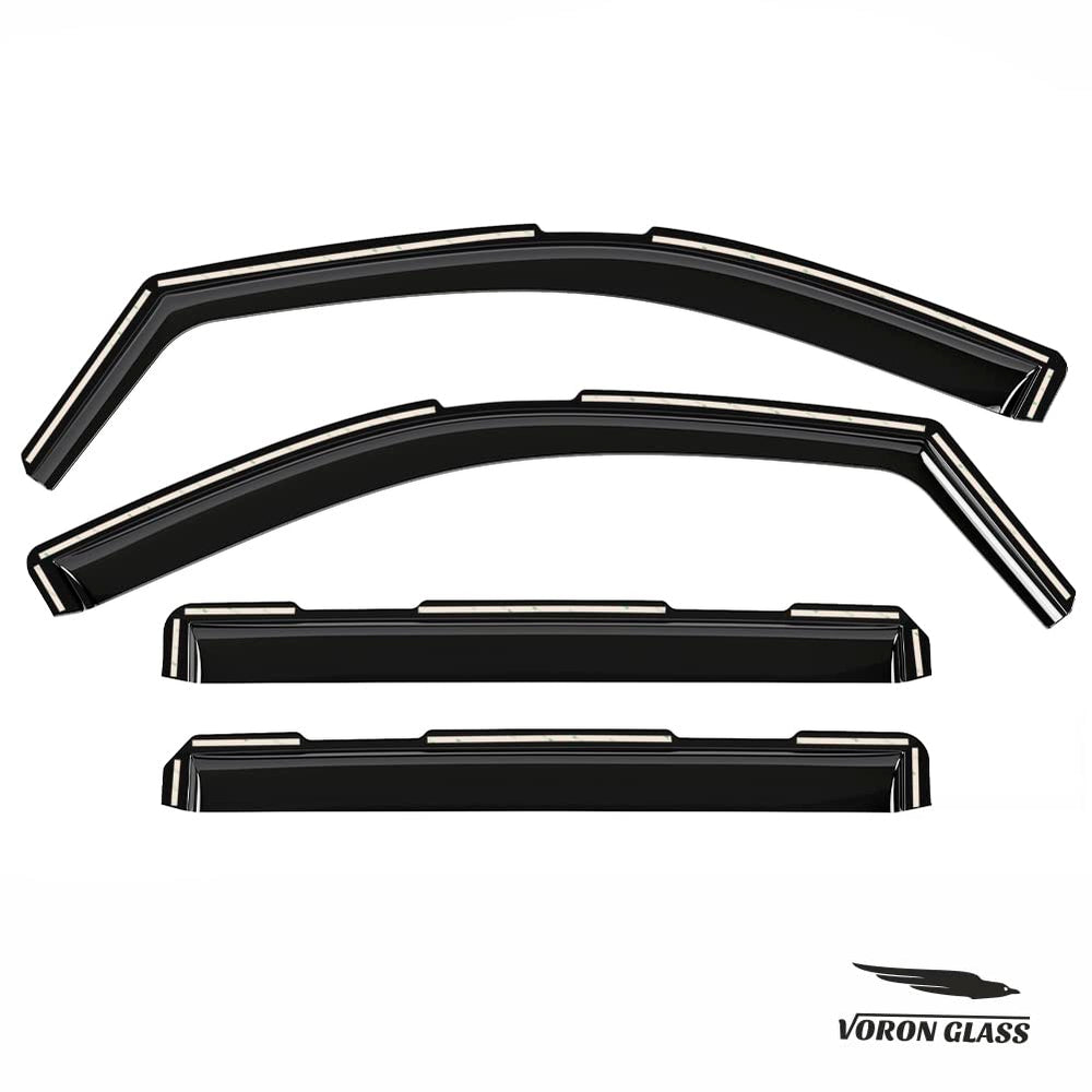 Seamless in-channel profile of Voron Glass rain guards on truck door window