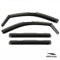 Seamless in-channel profile of Voron Glass rain guards on truck door window