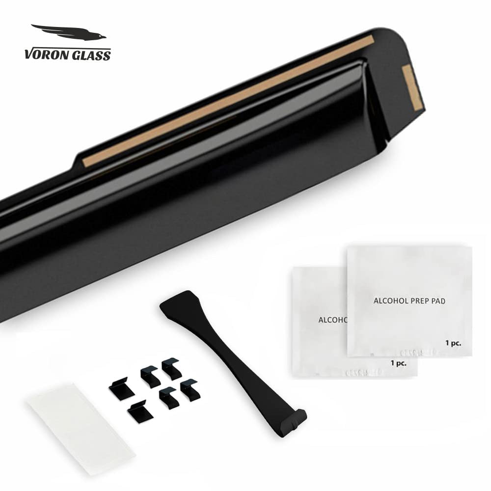 Voron Glass side window visors maintain airflow while shielding from rain.