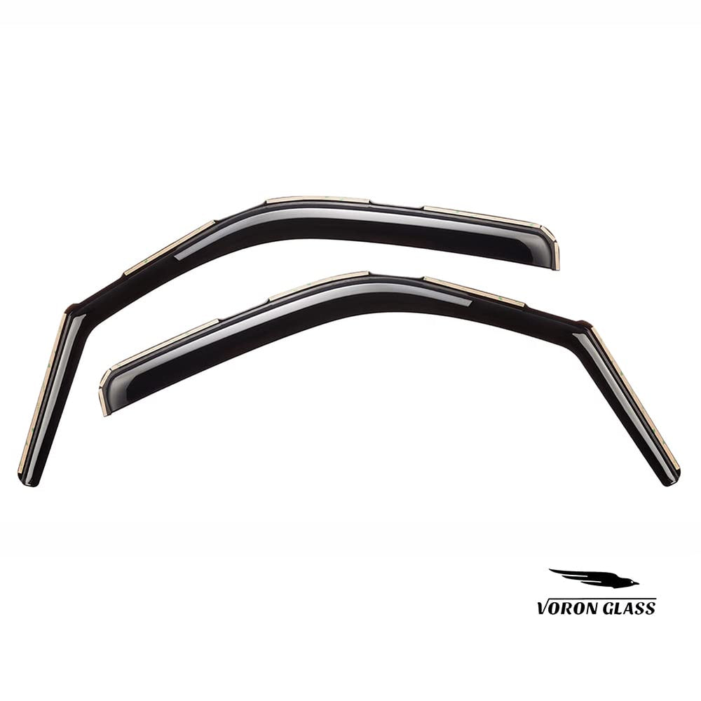 Two-piece Voron Glass rain guard set providing full side coverage and a sleek look.
