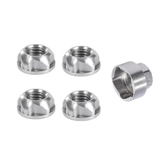 Vosantu M8 anti-theft nut front view for secure bike mounting.