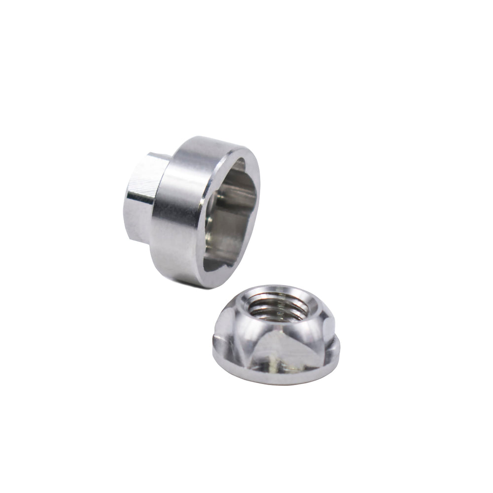 Side profile of Vosantu M8 locking nut for rugged installations.