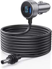 Vostolobo Starlink Mini cable with digital display showing vehicle voltage for safe power.