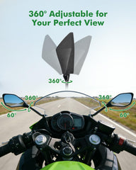 VOUTRAK ABS plastic with aluminum rod mirror keeps strength and stability