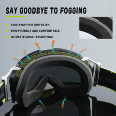 VOZAPOW non-slip strap keeps goggles in place on rough terrain.