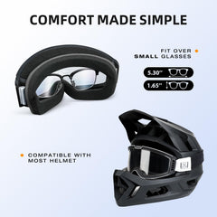 VOZAPOW OTG-ready goggles suitable for dirt bikes and ATVs