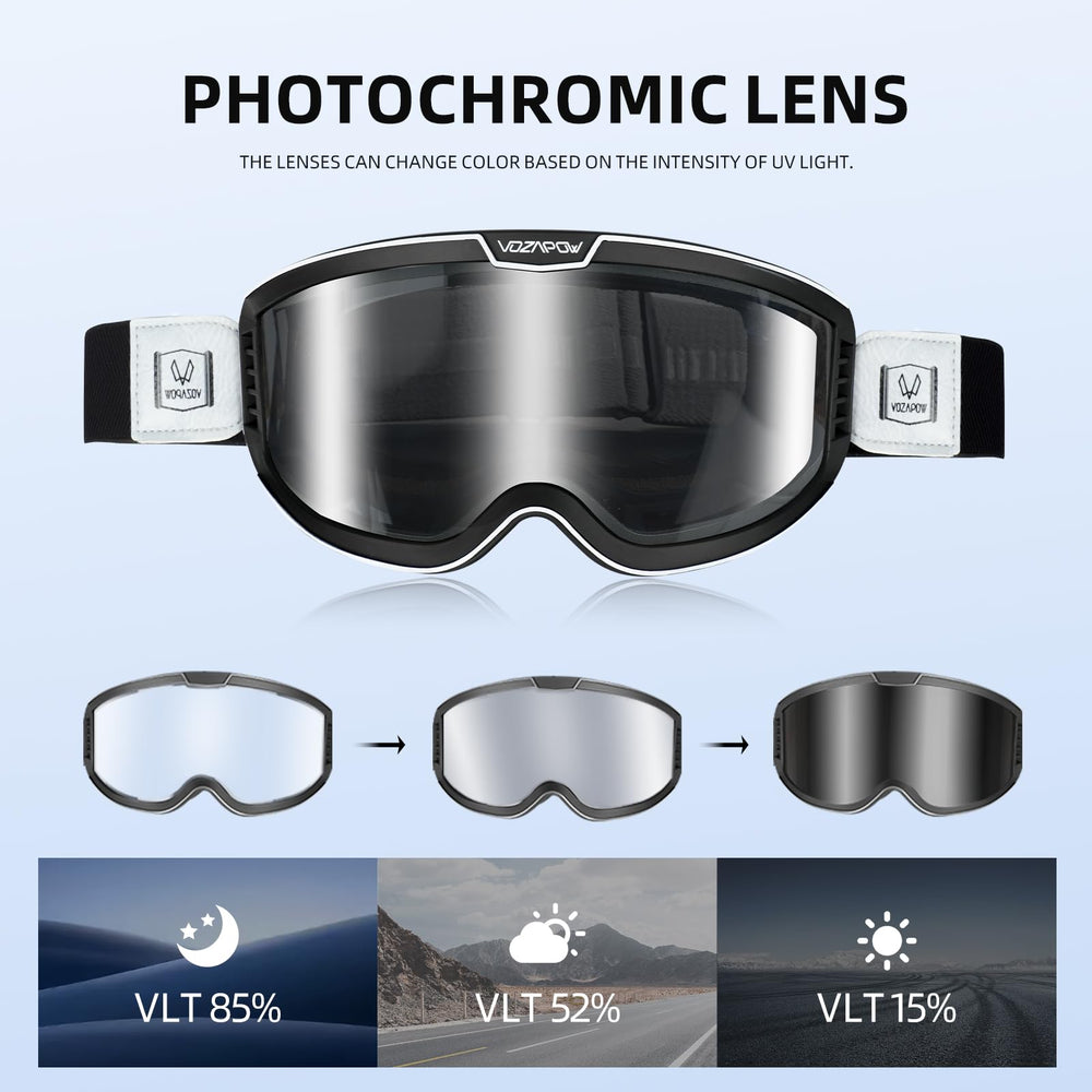 VOZAPOW lens close-up with anti-fog and anti-scratch coatings for clear vision