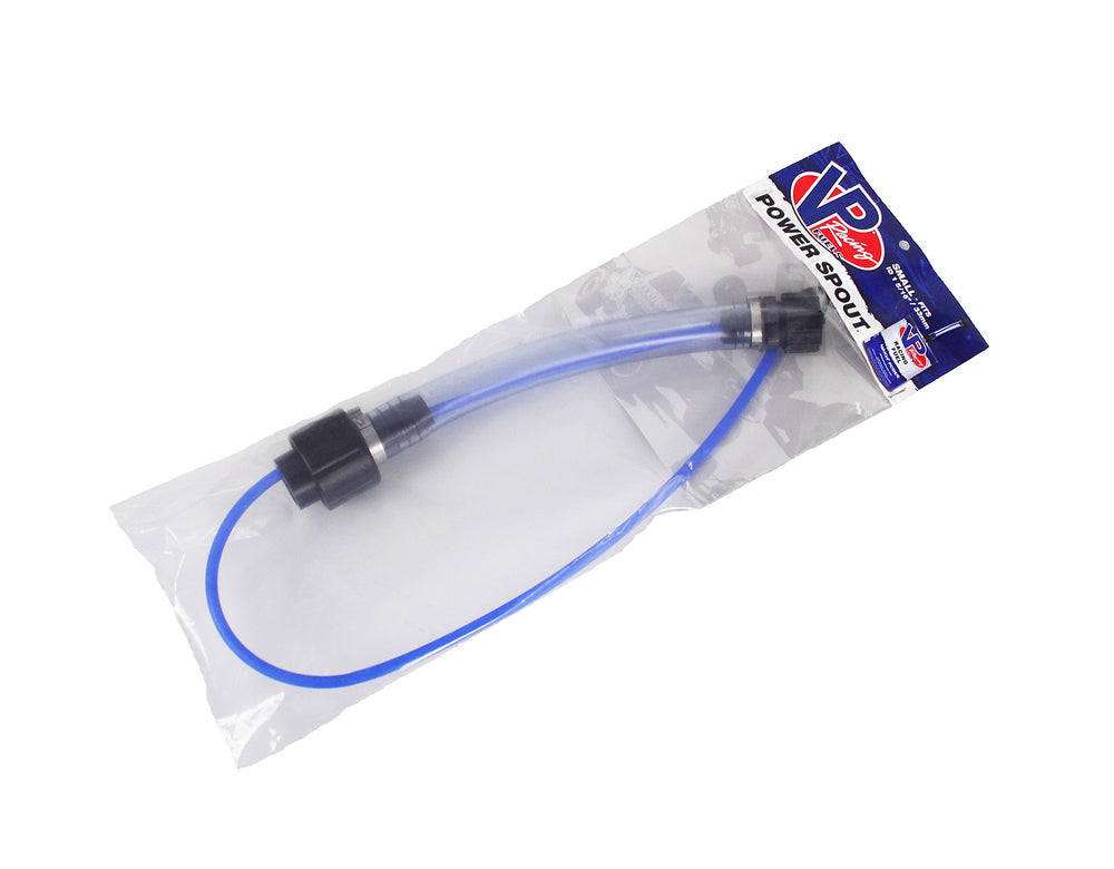 VP Racing 348 Power Spout Deluxe Tube enables smooth, controlled transfers from VP 5-gallon pails.