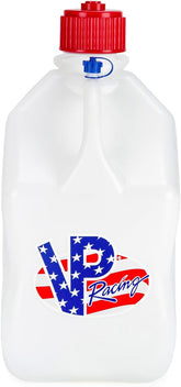 VP Racing 35221-CA front view jug emphasizes rugged HDPE for outdoor use.