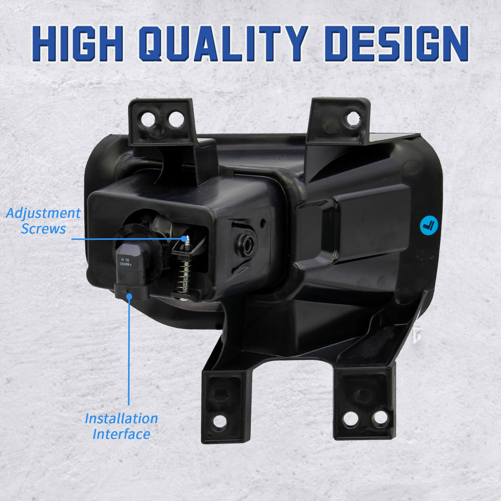 VPIMOZO fog light kit, rear view, durable PC+ABS construction.