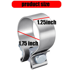 VPZMT 1.75in muffler clamp fitted on Harley Electra Glide for robust corrosion resistance.