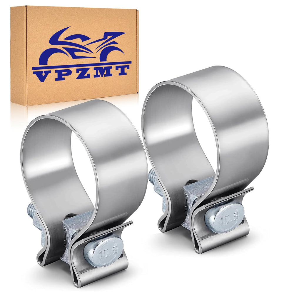 VPZMT 1.75in muffler clamp fitted on Harley Street Glide for durable secure fit.