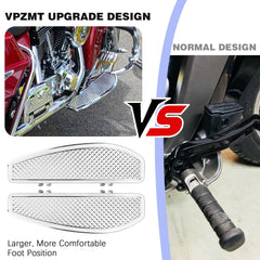 Side view shows the elongated design for a relaxed foot position.