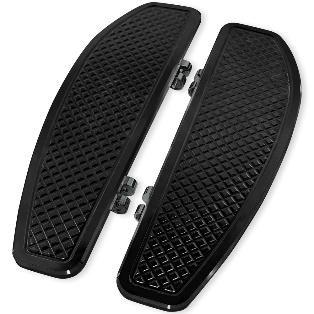 VPZMT side view of floorboard displaying stretched design for broader support