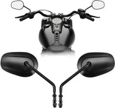 VPZMT black teardrop rearview mirror for Harley Street Glide enhances visibility
