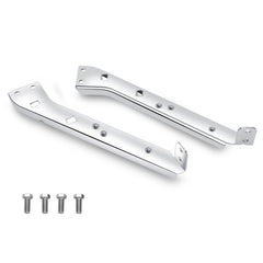 VPZMT chrome finish saddlebag rail brackets offer corrosion resistance and long-lasting shine.