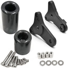Bracket design detail of VPZMT cut-frame sliders for GSXR bikes