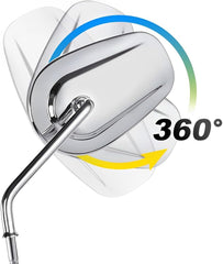 VPZMT Harley-Davidson chrome rearview mirrors pair, improves rear awareness during riding.