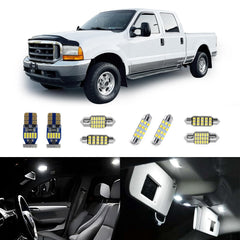 Vrasly map light bulbs illuminate the Ford F-250/F-350 cabin with bright white clarity.