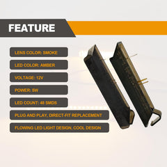 Vrasly IP67 weatherproof LED mirror signals resist rain and car washes.