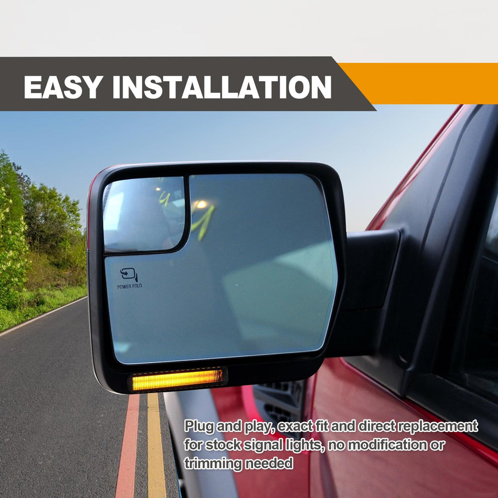 Vrasly plug-and-play LED side mirror signal for easy upgrade.