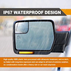 Vrasly Lincoln Mark LT mirror signal with smoked lens for OEM-like fit.