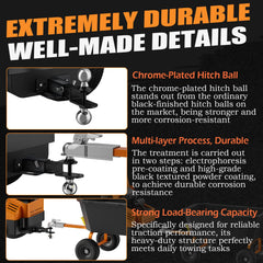 VRXSOND 1-7/8-inch ball head handles up to 2,000 lb GTW.