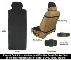 VSHIELD neoprene seat cover non-slip backing keeps seats in place