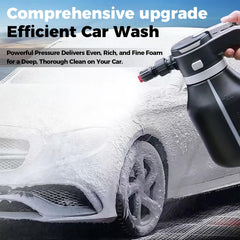 VSSOC cordless foam sprayer shows battery gauge for planning sessions.