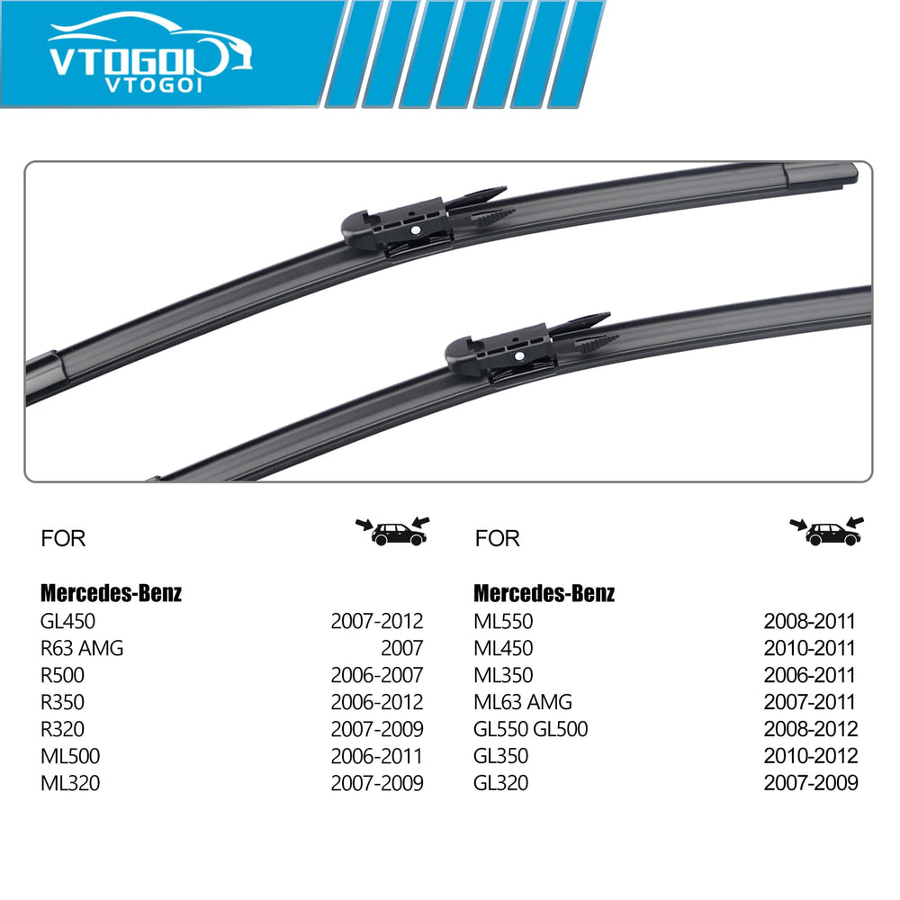 VTOGOI 12-inch rear blade keeps rear glass clean in wet conditions