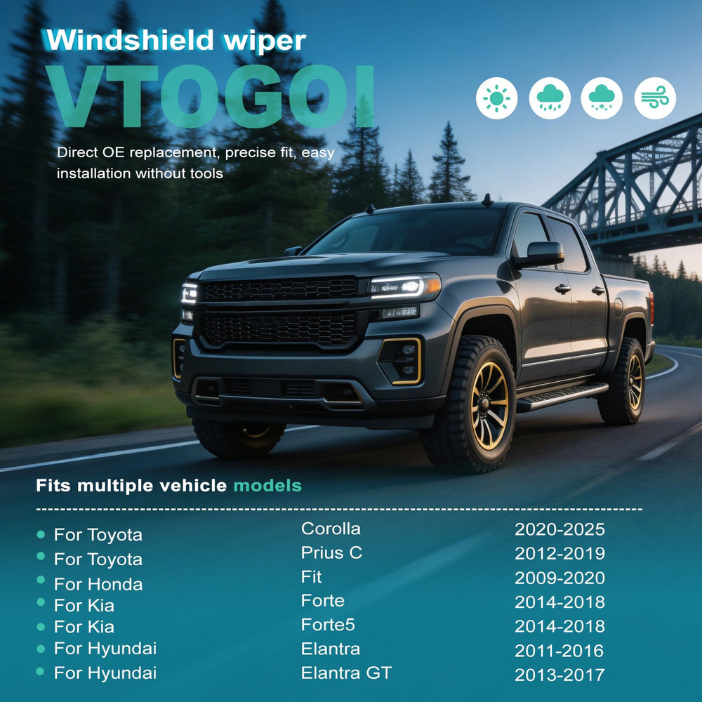 VTOGOI J-hook compatibility with Hyundai/Honda/Toyota improves fit and quick installation.