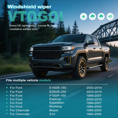 VTOGOI J-Hook compatible wiper blades installed on common vehicles