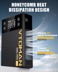 VTOMAN X1 honeycomb heat-dissipation design enhances safety.