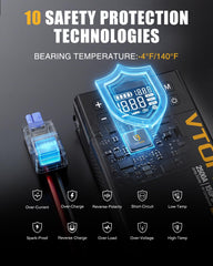 VTOMAN X1 safety protections safeguard operation and charging.