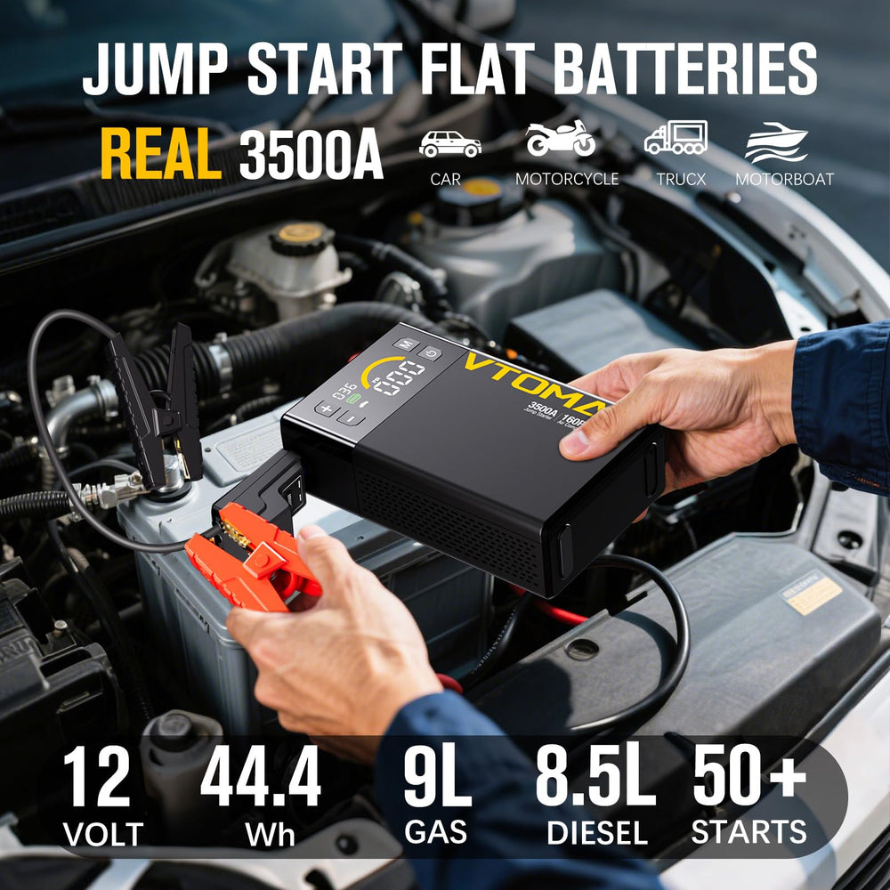 VTOMAN X3 air compressor with five nozzles enables fast tire inflation