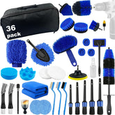 VTSHENY car detailing kit 36pcs for comprehensive interior and exterior cleaning.