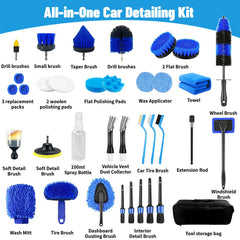 VTSHENY detailing brush set with soft bristles prevents scratches.