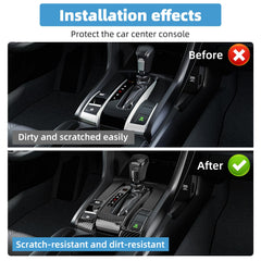 VTVWNM carbon-fiber texture center-console cover protects interior trim while upgrading style.
