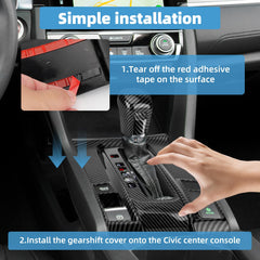 VTVWNM automatic Civic center-console panel improves grip and dashboard harmony.