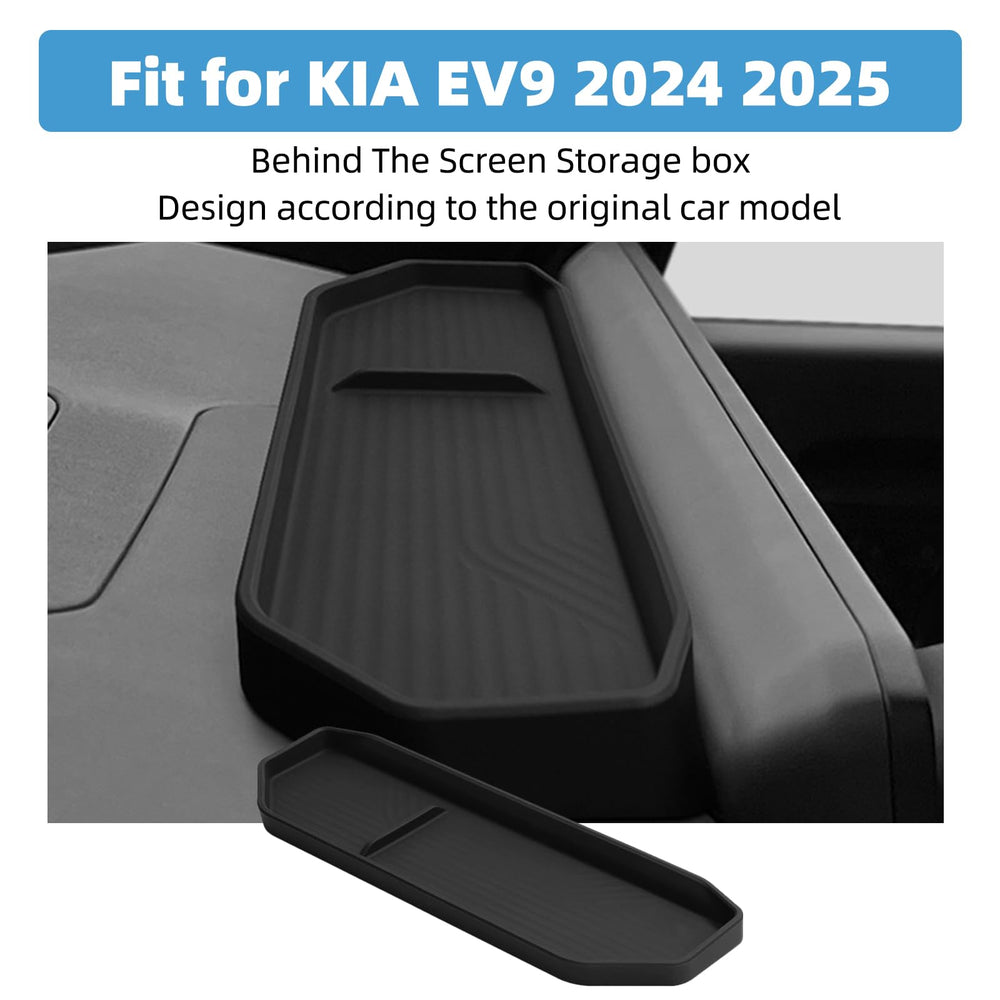 VTVWNM center-console organizer for EV9 keeps dashboard items neatly stored.