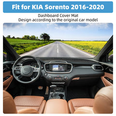 Anti-slip bottom keeps the VTVWNM dash mat in place on the Kia Sorento dashboard