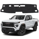VTVWNM dash cover mat on Chevy Colorado dashboard reduces glare
