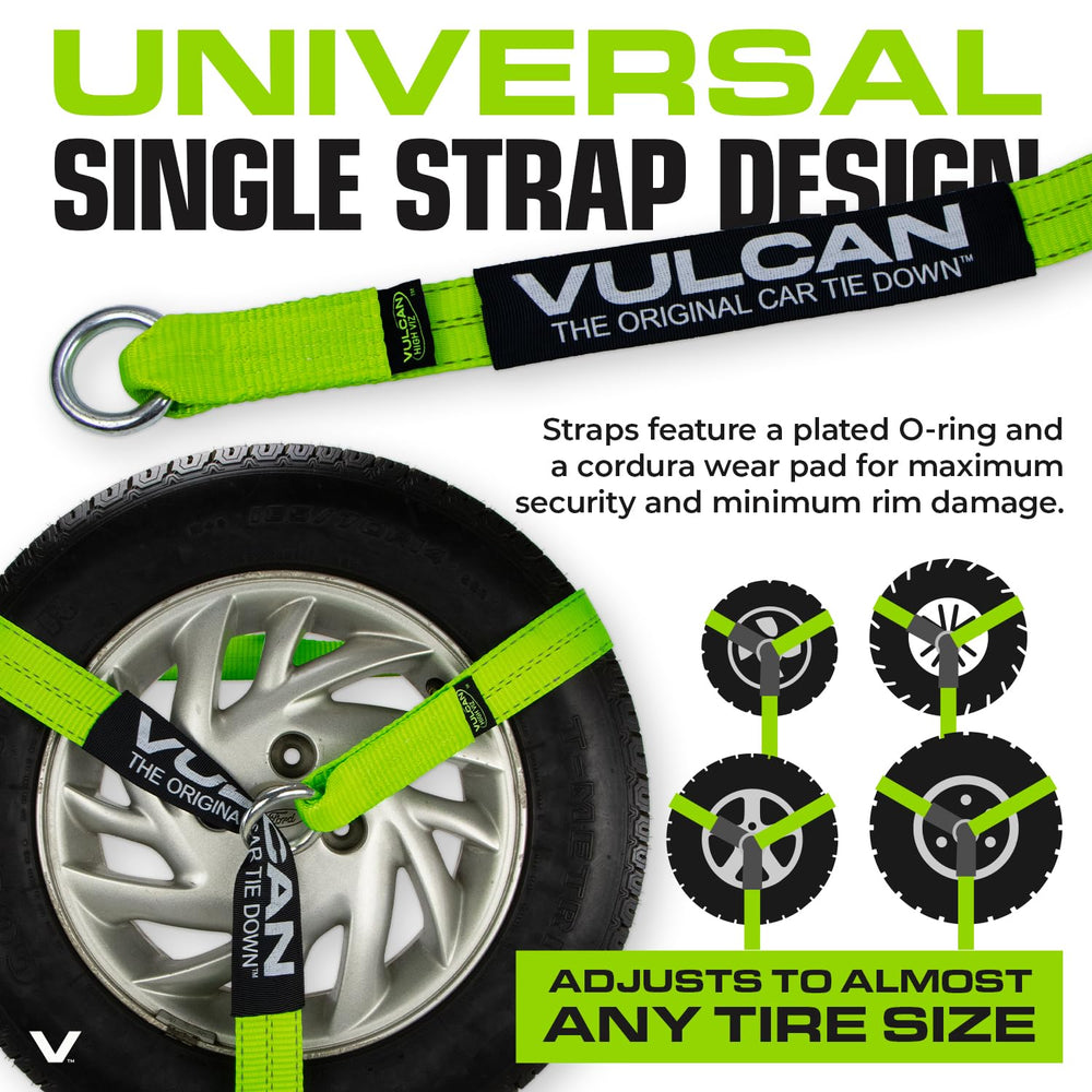 VULCAN Cordura wear pads reduce strap wear and vehicle damage.