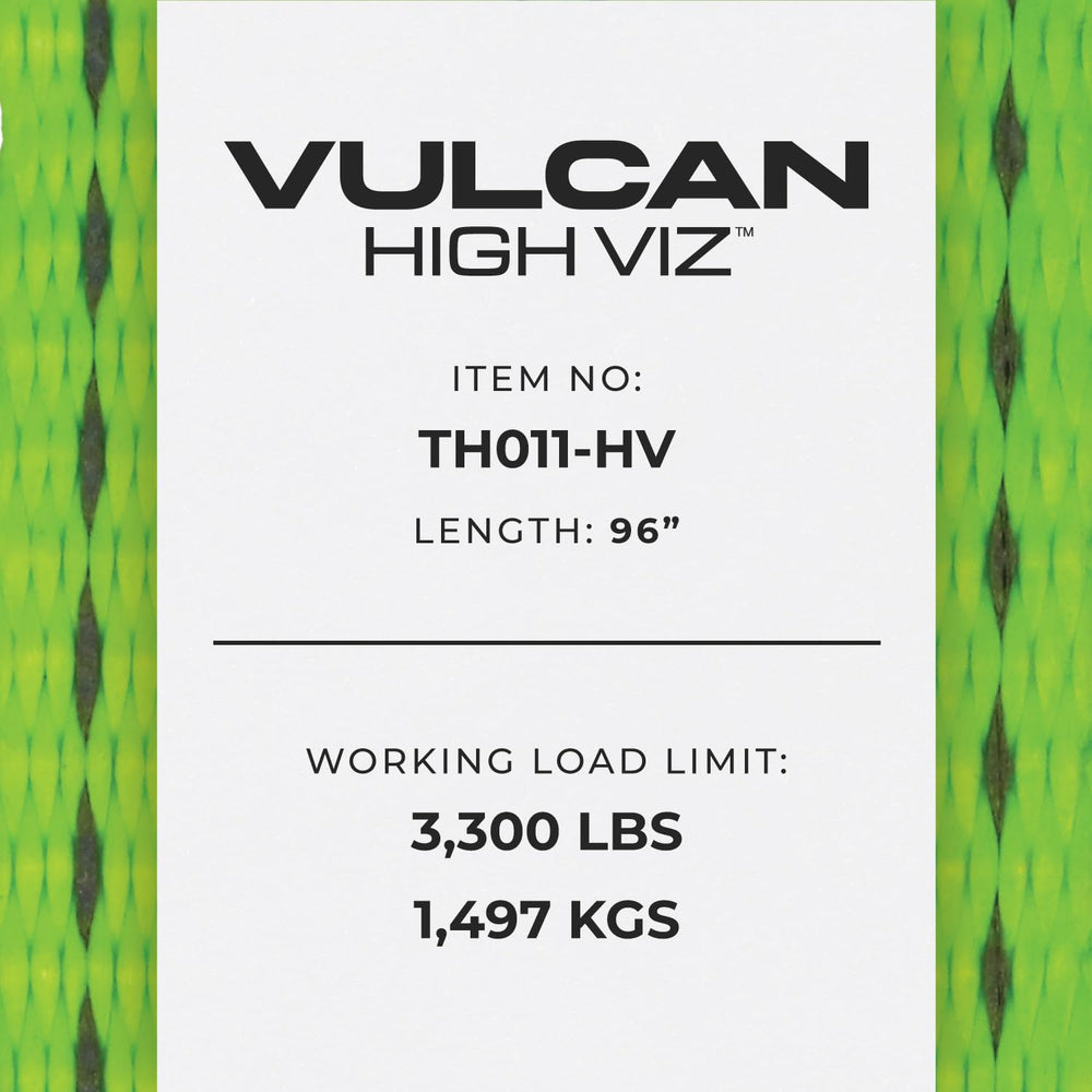 VULCAN four-pack of 2in x 96in lasso straps supports professional hauls.