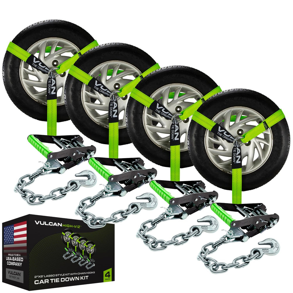VULCAN lasso strap 2in-96in high-visibility webbing for safer daytime securing.