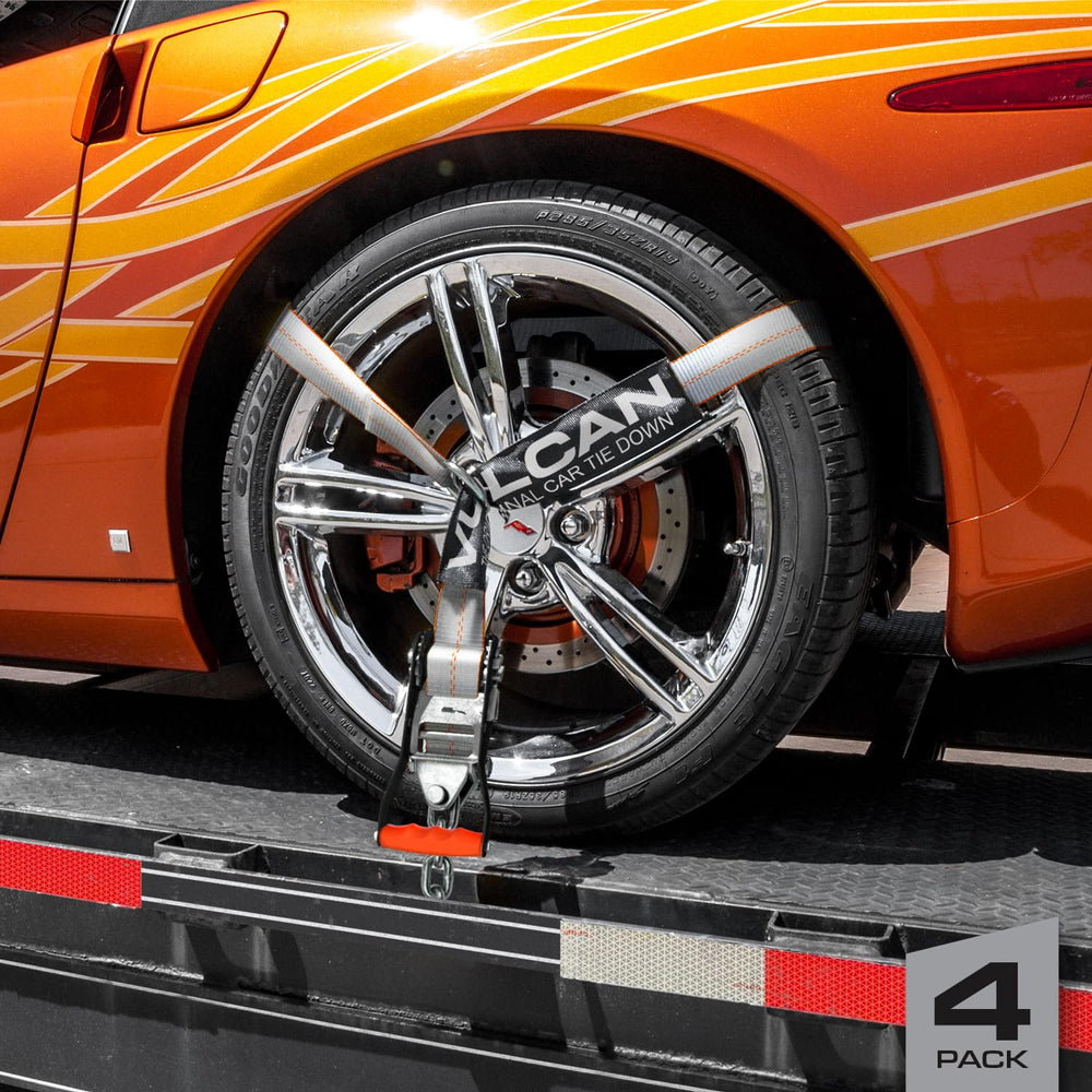 VULCAN orange ratchet handles boost visibility during securing.
