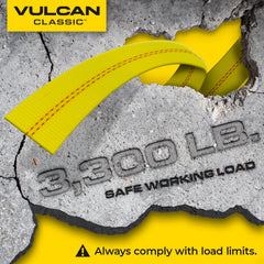 VULCAN professional-grade tie-down system trusted by fleets and haulers.